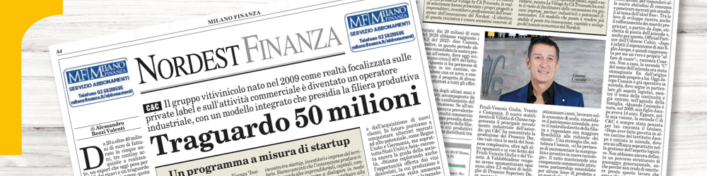 Focus su C&C nell’inserto dedicato al Nordest del quotidiano Milano Finanza